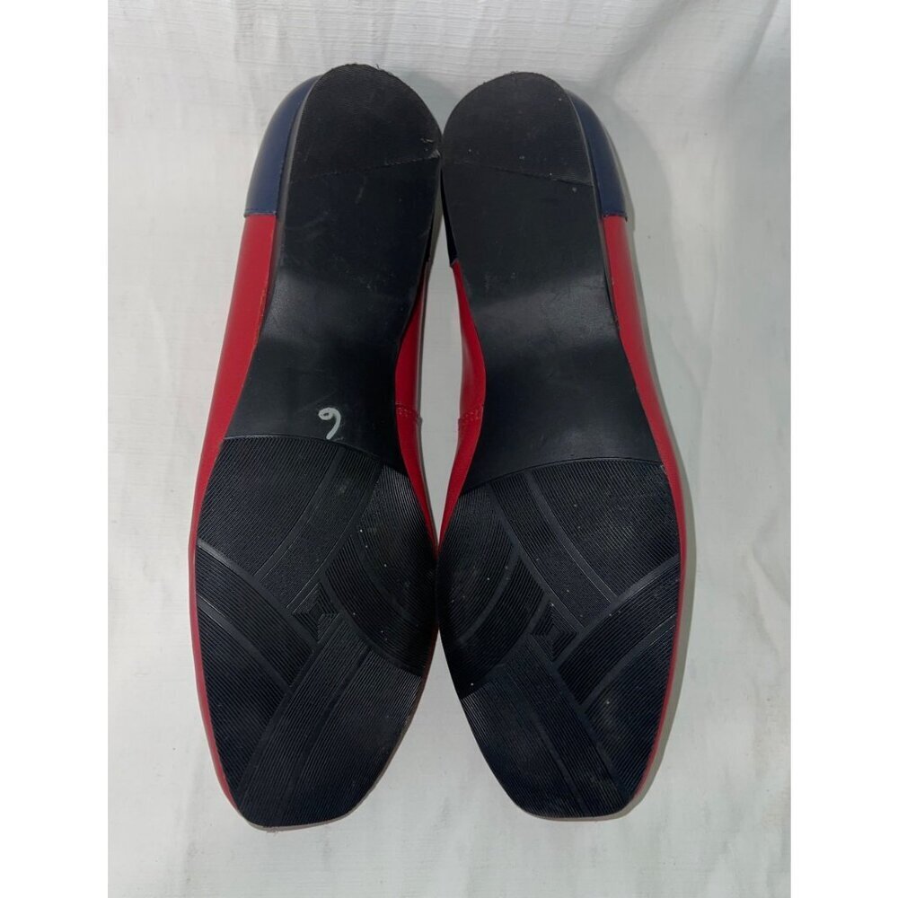 EUC Array Women's Red, White & Blue Block Pattern Flats Size 8M - Picture 7 of 8